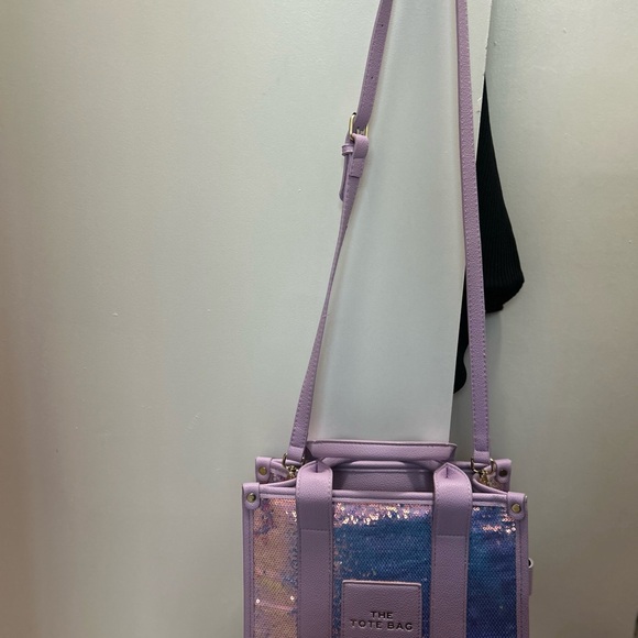 Lavender and Blue Sequin Tote Bag - Picture 3 of 3